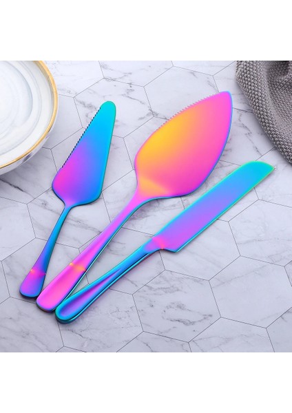 Altın Tarzı Paslanmaz Çelik Kek Kürek Seti Ekmek Pizza Bıçağı Tatlı Pasta Bölücü Kesici Spatula Sunucu Parti Düğün Için Pişirme Aracı (Yurt Dışından) fiyatları
