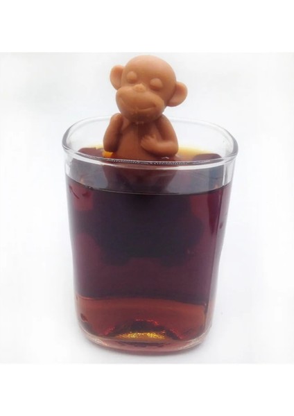 Mavi Stil Lınsbaywu Silikon Maymun Şekli Kupa Bardak Gevşek Yapraklı Herb Spiece Filtre Çay Demlik (Yurt Dışından) modelleri