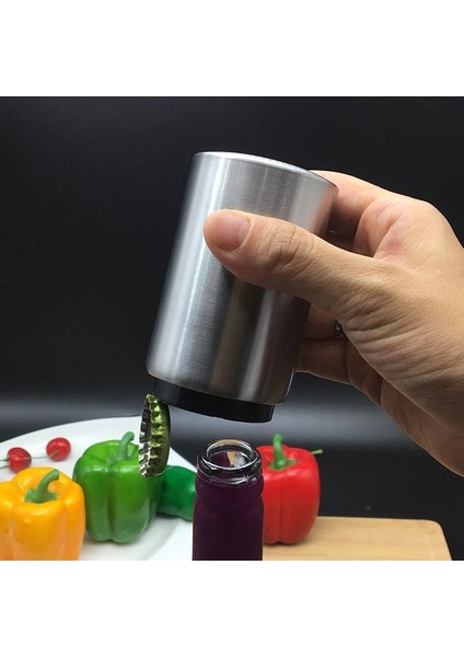 Gümüş Tarzı Paslanmaz Çelik Bira Şişe Açacağı Otomatik Mutfak Aksesuarları Bira Soda Kapağı Kırmızı Şarap Şişe Açacağı Bar Malzemeleri Mutfak Aracı (Yurt Dışından) modelleri