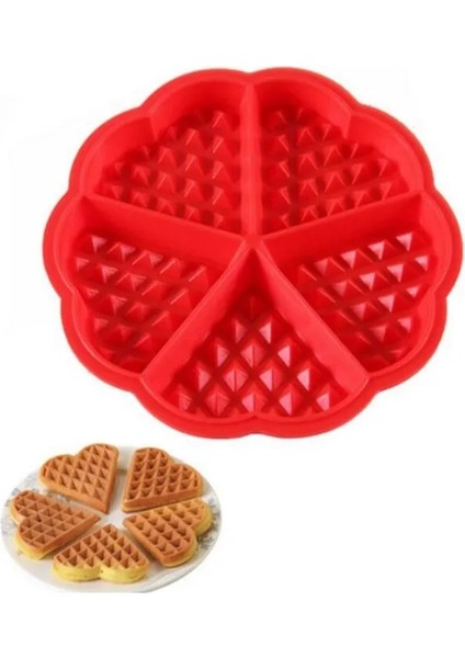 Waffle Silikon Kalıp Ev Dıy Kare Kalp Şekli Waffle Muffin Kek Kalıbı Bisküvi Yapımı Aracı Mutfak Pişirme Malzemeleri (Yurt Dışından) fiyatları