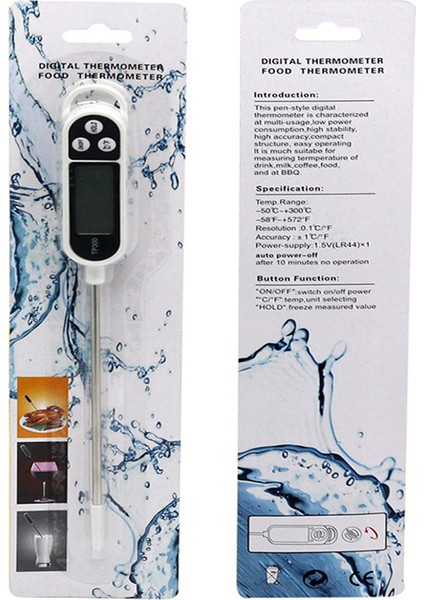 TP300 Stili Mutfak Dijital Gıda Termometresi Et Barbekü Su Süt Yağı Kolaylık Elektronik Fırın Pişirme Sıcaklık Probu Araçları (Yurt Dışından)