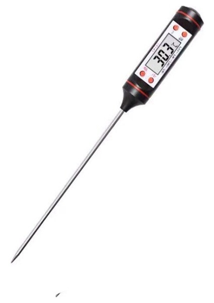 Siyah Stil Mutfak Dijital Gıda Termometresi Ev Pişirme Termometresi Taşınabilir Pişirme Barbekü Probu Su Süt Yağı Gıda Termometresi (Yurt Dışından)