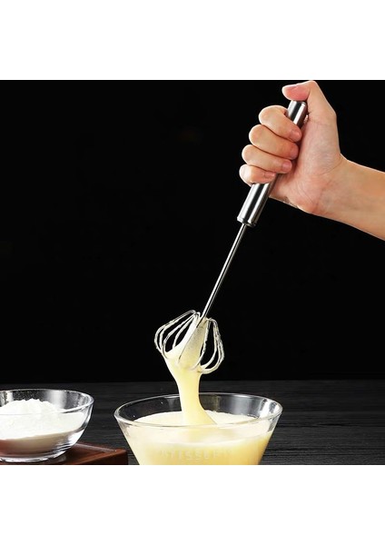 L Tarzı Yarı Otomatik Yumurta Çırpıcı Paslanmaz Çelik Yumurta Çırpma Manuel El Mikser Kendinden Dönen Yumurta Karıştırıcı Mutfak Aksesuarları Yumurta Araçları (Yurt Dışından)