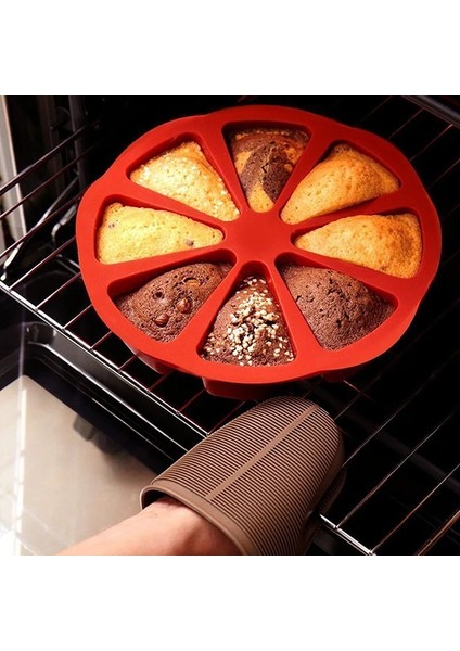 Kırmızı Stil Silikon Bakeware Pişirme Gıda Kalıbı 8 Puan Scone Kek Ev Mikrodalgada Kullanılan Ev Mutfak Pişirme Yeniden Kullanılabilir Silikon Kalıp (Yurt Dışından) fiyatları