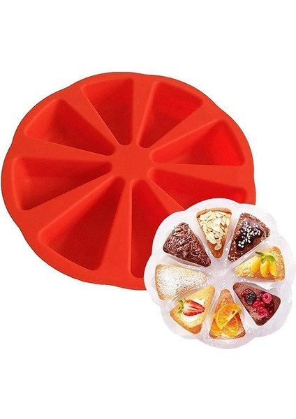 Kırmızı Stil Silikon Bakeware Pişirme Gıda Kalıbı 8 Puan Scone Kek Ev Mikrodalgada Kullanılan Ev Mutfak Pişirme Yeniden Kullanılabilir Silikon Kalıp (Yurt Dışından) fırsatları