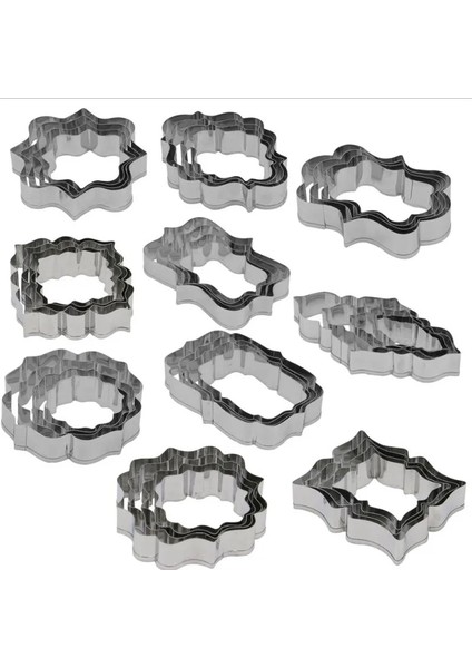 Stil 8 Stil Paslanmaz Çelik Nimet Çerçeve Bisküvi Kesiciler Çerez Kesici Set Düğün Pastası Kalıp Mutfak Sugarcraft Pişirme Pasta Araçları (Yurt Dışından) fırsatları