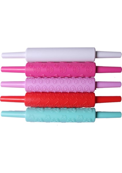 No.6 Tarzı 3X25CM Kalp Çiçek Desen Oklava Pişirme Kurabiye Bisküvi Fondan Hamur Rulo Pp Yapışmaz Oklava Kabartma Kalıp Dıy Pişirme (Yurt Dışından) modelleri