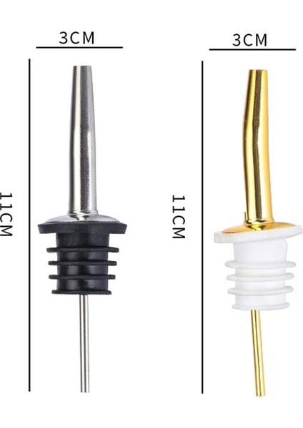 2 Altın Tarzı 2-Tainless Çelik Hızlı Dökücü Likör Şişesi Dökücüler ve Sirke Konik Tapalı Emzik Yaklaşık "şişe Ağzına Uygun (Yurt Dışından) fiyatları