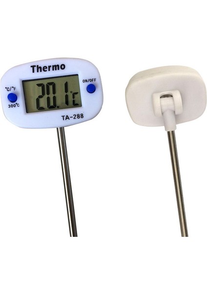 Beyaz Stil Dijital Mutfak Termometresi LCD Ekran Barbekü Et Termometresi Gıda Probu Süt Et Sıcaklık Mutfak Pişirme Araçları (Yurt Dışından) fırsatları