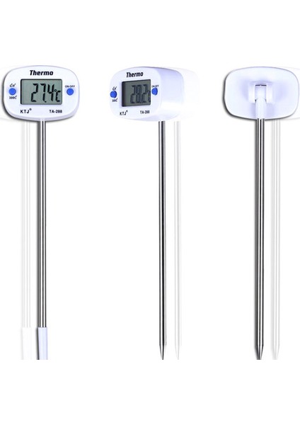 Beyaz Stil Dijital Mutfak Termometresi LCD Ekran Barbekü Et Termometresi Gıda Probu Süt Et Sıcaklık Mutfak Pişirme Araçları (Yurt Dışından) indirimleri