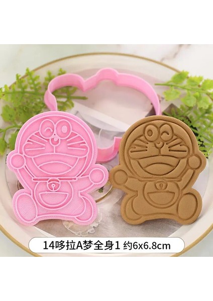 No.14 Tarzı Doraemon Karikatür Bisküvi Kalıbı 3D Basılabilir Çerez Damgası Plastik Özel Çerez Kesici Noel Dekorasyon Araçları (Yurt Dışından)