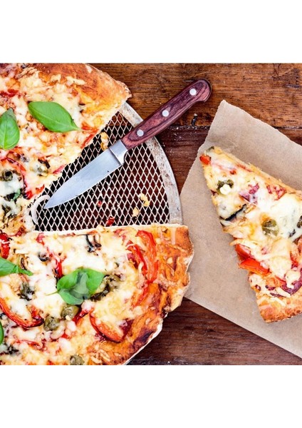 13 Inç Tarzı Alüminyum Çelik Yapışmaz Pizza Taşları Pizza Tavası Pizza Fırın Tepsisi Tepsi Örgü Tepsi Plaka Yemekleri Bakeware Pişirme Araçları 6- (Yurt Dışından) modelleri