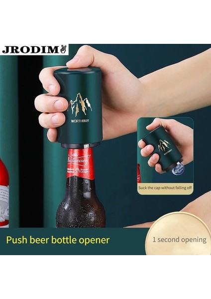 Sıradan Tarz Manyetik Otomatik Bira Şişe Açacağı Paslanmaz Çelik Aşağı Açacağı Şarap Bira Soda Kapağı Açacağı Mutfak Bar Araçları Aksesuarları (Yurt Dışından) fiyatları