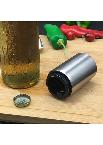 Gümüş Tarzı Paslanmaz Çelik Bira Şişe Açacağı Otomatik Mutfak Aksesuarları Bira Soda Kapağı Kırmızı Şarap Şişe Açacağı Bar Malzemeleri Mutfak Aracı (Yurt Dışından) fırsatları