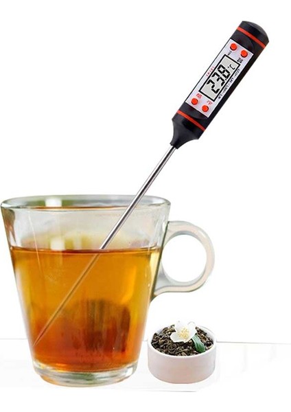 A-Siyah Stil Dijital Et Termometresi Pişirme Gıda Mutfak Barbekü Probu Su Süt Yağı Sıvı Fırın Dijital Sıcaklık Sensörü Ölçer (Yurt Dışından) modelleri