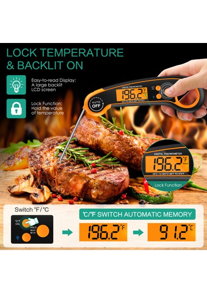 A1 Stili Dijital Mutfak Gıda Termometresi Et Su Süt Pişirme Gıda Probu Barbekü Elektronik Fırın Termometresi Mutfak Aletleri (Yurt Dışından) fırsatları