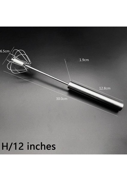 12 Inç Gümüş Tarzı Yarı Otomatik Yumurta Çırpıcı Yumurta Çırpma Makinesi Manuel El Mikseri Kendinden Dönen Yumurta Karıştırıcı Mutfak Aksesuarları Yumurta Toolteel (Yurt Dışından)