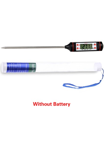 Pil Tarzı Olmadan Mutfak Gıdaları Prob Termometresi Et Süt Gıda Sıcaklık Ölçme Aleti Barbekü Aksesuarları Pişirme Aleti Ev Termometreleri (Yurt Dışından)