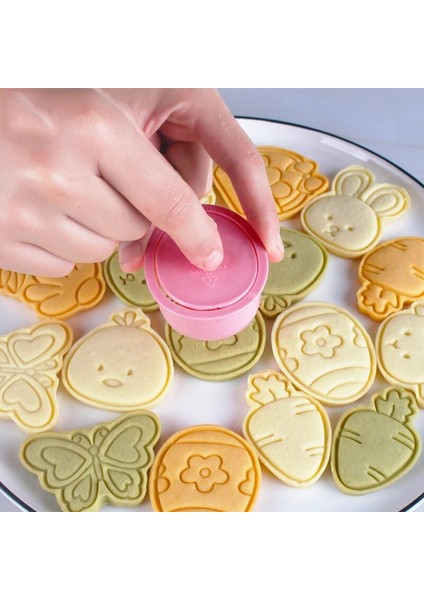 Ab Set Stili Et Mutlu Paskalya Kurabiye Kalıbı Bisküvi Kalıbı Abs Plastik Kurabiye Presleme Kesici Pasta Dekoru Dıy Fondan Pişirme Kalıbı Mutfak (Yurt Dışından) indirimleri