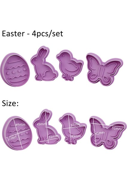 5 Adet Set Stili Paskalya Kurabiye Kalıbı Plastik Hayvan Bisküvi Kesici Karikatür Tavşan Kalıpları Pişirme Araçları Dıy Çocuklar Doğum Günü Partisi Dekorasyon Malzemeleri (Yurt Dışından) fiyatları