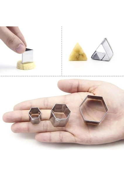 Gümüş Tarzı No.6 Boyutu Paslanmaz Çelik Kurabiye Bisküvi Dıy Kalıp Mini Kurabiye Kesici Seti Bisküvi Pişirme Pasta Kesiciler Dilimleme Mutfak Pişirme (Yurt Dışından) modelleri