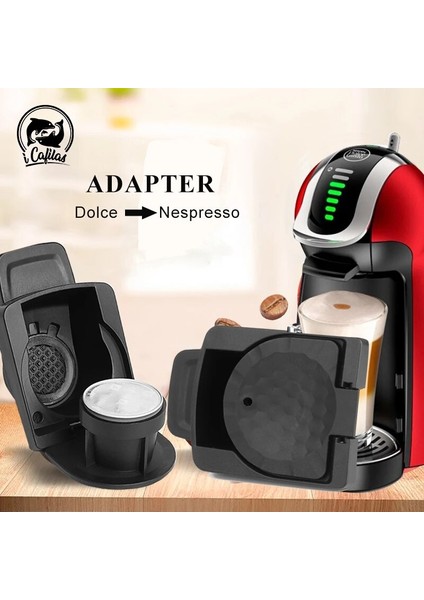 Bordo Tarzı Icafilas Doldurulabilir Dolce Gusto Adaptörü Kahve Kapsülü Nescafe Yeniden Kullanılabilir Kapsül Nespresso Filtresine Aktarımı (Yurt Dışından) fiyatları