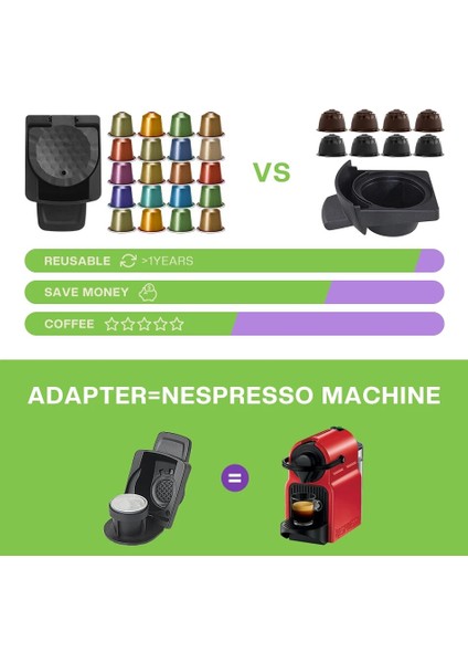 Bordo Tarzı Icafilas Doldurulabilir Dolce Gusto Adaptörü Kahve Kapsülü Nescafe Yeniden Kullanılabilir Kapsül Nespresso Filtresine Aktarımı (Yurt Dışından) modelleri