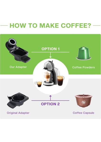 Bordo Tarzı Icafilas Doldurulabilir Dolce Gusto Adaptörü Kahve Kapsülü Nescafe Yeniden Kullanılabilir Kapsül Nespresso Filtresine Aktarımı (Yurt Dışından) fırsatları