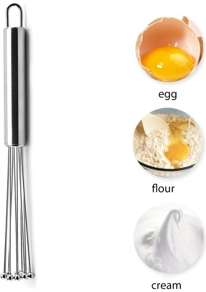 B Tarzı Boncuk Top Çırpma Manuel Paslanmaz Çelik Yumurta Karıştırma Çubuğu Mikser Mutfak Ev Blender El Yumurta Çırpıcı Dıy Pişirme Aracı (Yurt Dışından)