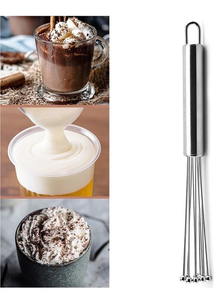 B Tarzı Boncuk Top Çırpma Manuel Paslanmaz Çelik Yumurta Karıştırma Çubuğu Mikser Mutfak Ev Blender El Yumurta Çırpıcı Dıy Pişirme Aracı (Yurt Dışından)