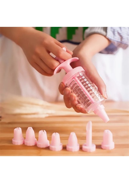 Pembe Tarzı Şerit Şekerleme Çerez Ipuçları Plastik Dıy Pasta Şırınga Ekstruder Krem Meme Kek Süslemeleri Araçları Krem Tabancası (Yurt Dışından) fiyatları