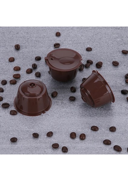 Kahverengi Tarzı 3 Parça Nespresso ve Kahve Kapsülü Nestle Dolce Gusto Kapsül Yeniden Kullanılabilir Kahve Filtresi Kapsül Makinesi Doldurulabilir Cafe Kapsül (Yurt Dışından)