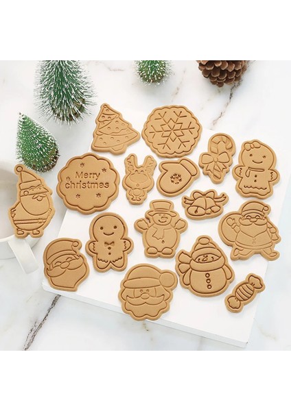 STIL12 Stil Noel Çerez Piston Kesiciler Fondan Kek Kalıbı Bisküvi Sugarcraft Kek Dekorasyon Araçları (Yurt Dışından) fiyatları