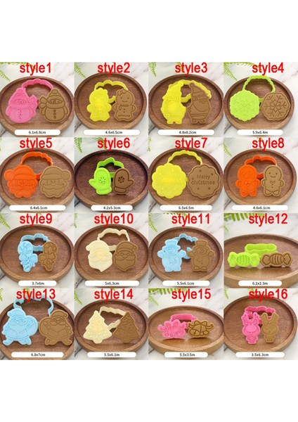 STIL12 Stil Noel Çerez Piston Kesiciler Fondan Kek Kalıbı Bisküvi Sugarcraft Kek Dekorasyon Araçları (Yurt Dışından) modelleri