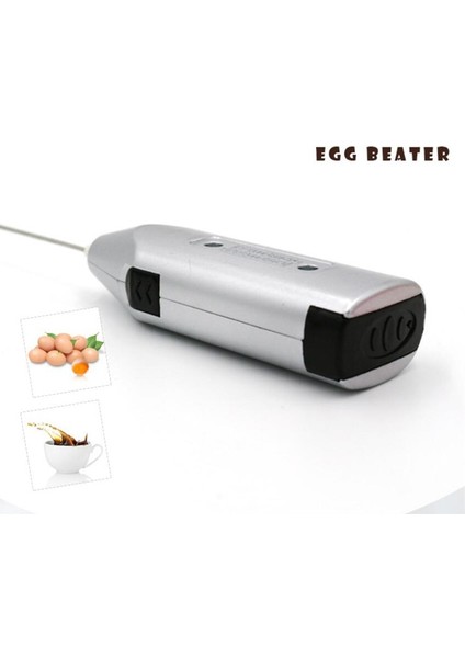 Gümüş Sütlü Içecek Kahve Çırpma Mikser Elektrikli Yumurta Çırpıcı Frother Foamer Mini Kolu Karıştırıcı Pratik Mutfak Pişirme Aracı (Yurt Dışından)