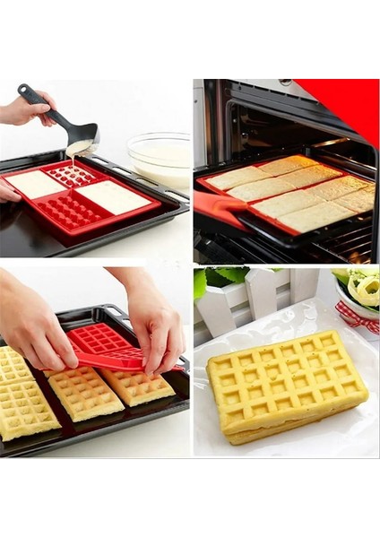 Kalp Tarzı Silikon Waffle Kalıp Makinesi Yapışmaz Waffle Kalıp Mutfak Bakeware Kek Kalıp Makineleri Fırın Için Yüksek Sıcaklık Pişirme Seti (Yurt Dışından) fırsatları