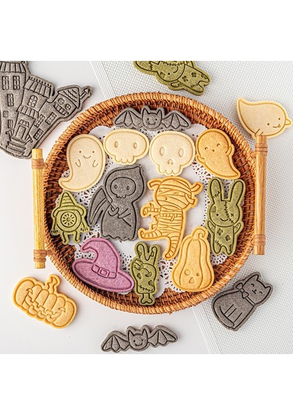 Avuç Içi Tarzı Cadılar Bayramı Balkabağı Hayalet Kurabiye Kek Piston Kesici Kabak Kedi Kurabiye Damgası Bisküvi Fondan Çikolata Kalıp Kek Dekorasyon Araçları (Yurt Dışından) modelleri