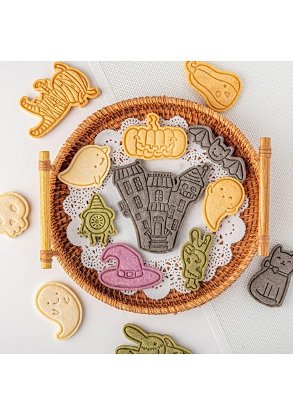 Avuç Içi Tarzı Cadılar Bayramı Balkabağı Hayalet Kurabiye Kek Piston Kesici Kabak Kedi Kurabiye Damgası Bisküvi Fondan Çikolata Kalıp Kek Dekorasyon Araçları (Yurt Dışından) fırsatları