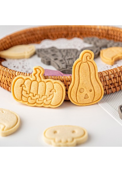 Avuç Içi Tarzı Cadılar Bayramı Balkabağı Hayalet Kurabiye Kek Piston Kesici Kabak Kedi Kurabiye Damgası Bisküvi Fondan Çikolata Kalıp Kek Dekorasyon Araçları (Yurt Dışından) indirimleri