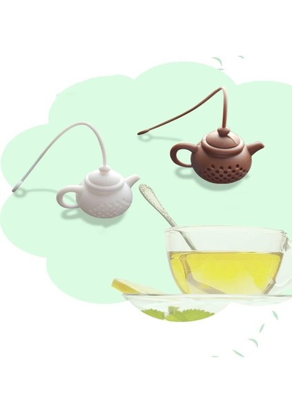 Koyu Kahverengi Tarzı Reative Çaydanlık Şeklinde Çay Demlik Süzgeç Silikon Çay Poşeti Yaprak Filtre Difüzör Çay Takımı Çaydanlık Aksesuarı Mutfak Aleti (Yurt Dışından) modelleri