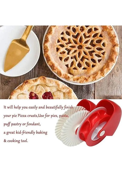Dalga Deseni Stili Pasta Tekerleği Dekoratör Pizza Kesici Pasta Kafes Kesici Pasta Pasta Dekor Kesici Erişte Makinesi Makarna Erişte Kesici Pasta ve Ba (Yurt Dışından) modelleri