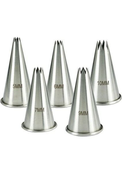 5 Adet Tarzı 5 Adet Çiçek Kurabiye Puf Kreması Pasta Buzlanma G Nozullar Fondan Kek Pasta Kek Dekorasyon Araçları Açık Yıldız Ipuçları (Yurt Dışından)