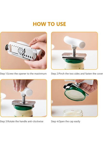 Beyaz Açıcı Stili Ayarlanabilir Ahşap Tahıl Paslanmaz Çelik Konserve Açacakları Kavanoz Açacağı Şişe Açacağı El Kılavuzu Kolay Mutfak Aleti Mutfak Faydalı Aracı (Yurt Dışından) fiyatları