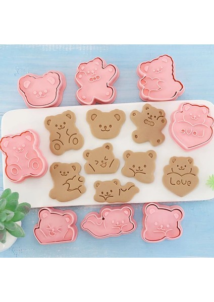 8 Adet Tarzı Ayı Et Karikatür Ayı Kurabiye Kesici Bisküvi Kalıbı 3D Ayı Basın Plastik Kurabiye Kalıbı Fondan Pişirme Aracı Kurabiye Dekorasyon Araçları (Yurt Dışından) fırsatları
