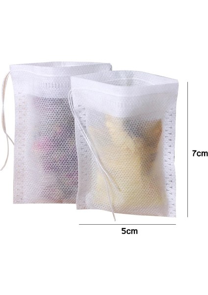 Beyaz Stil 100 Adet Tek Kullanımlık Çay Poşeti Filtre Torbaları Çay Demlik Filtre Torbaları Ipek Iplik Sızdırmazlık Dokumasız Filtre Torbaları Mutfak Aksesuarları (Yurt Dışından)