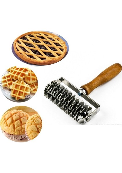 Bir Stil Sıcak Paslanmaz Çelik Kafes Kesici Rulo Pasta Ekmek Pizza Tekerleği Pasta Hamur Kesici Dıy Bakeware Wf (Yurt Dışından) fırsatları