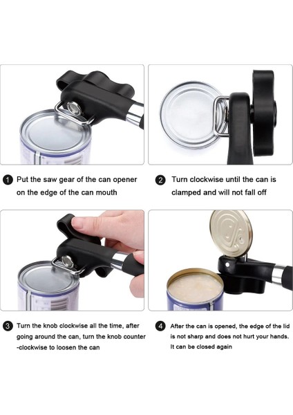 Kırmızı Stil Kolay Konserve Açacağı Güvenlik Paslanmaz Çelik Manuel Dönüş Düğmesi ile Profesyonel Zahmetsiz Açıcılar Ev Mutfak Yararlı Araçlar (Yurt Dışından) indirimleri