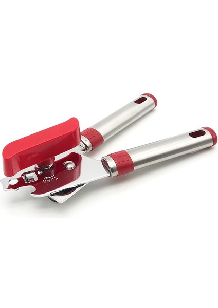 Kırmızı Stil En Iyi Konserve Açacağı Mutfak Aletleri Profesyonel El Manuel Paslanmaz Çelik Konserve Açacağı Yandan Kesilmiş Manuel Kavanoz Açacağı Faydalı Aletler (Yurt Dışından)