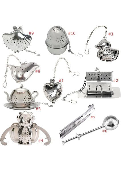 No.4 Tarzı Çok Stil Çay Süzgeç Demlik Paslanmaz Çelik Çay Kaşığı Mutfak Gadget Infusor De Chá Için Filtre (Yurt Dışından) fırsatları