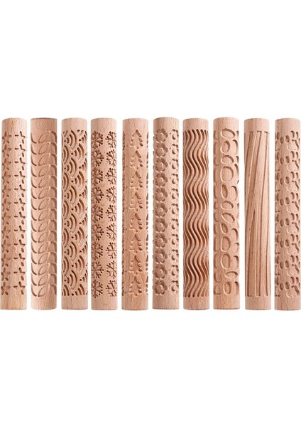 Ağaç Desen Stili Y8AB Noel Tema Desen Ahşap Oyulmuş 3D Oklava Kabartmalı Hamur Silindiri (Yurt Dışından) indirimleri